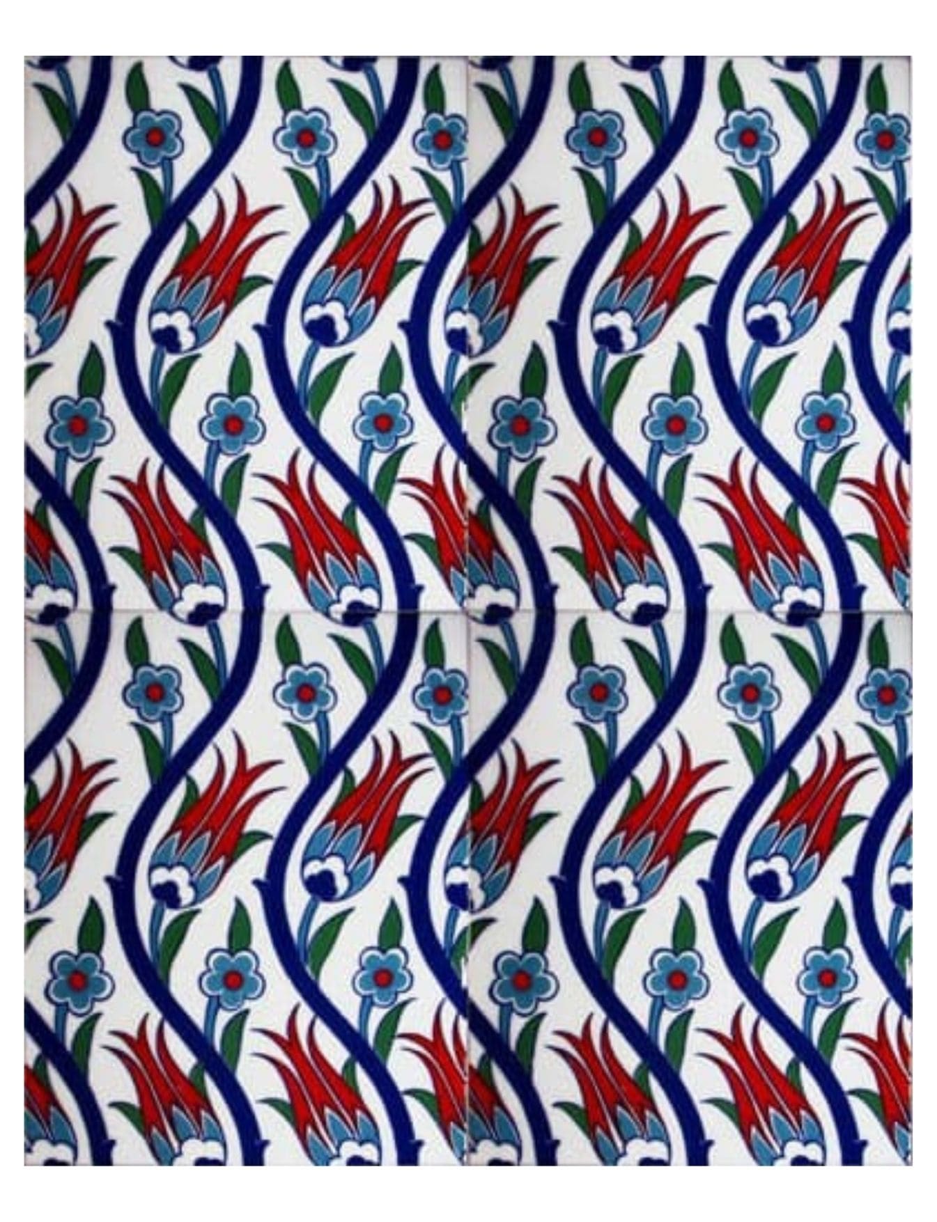 Kütahya Çini Seramik 20x25 - 12 - Cami Çini Mertrekare Fiyatları 20x25