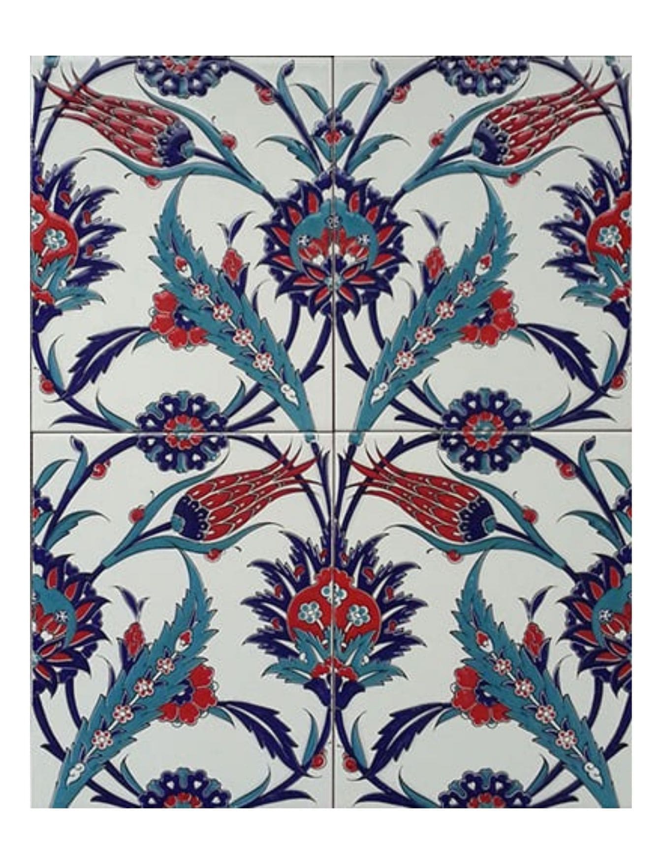 Kütahya Çini Seramik 20x25 - 05 - Lale Motifli Kütahya Cami Çini Fiyatları