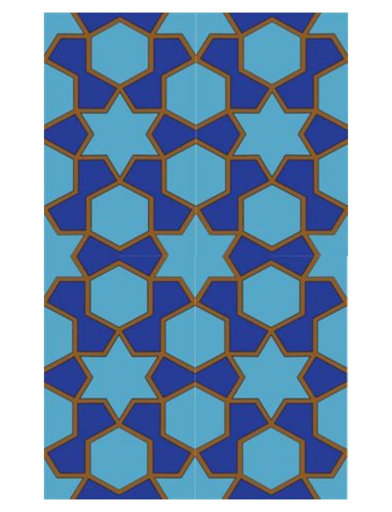 Tarihi Cami Çinileri 25x40 - 15 - Selçuklu Türkmen Yıldızı İznik Çinileri