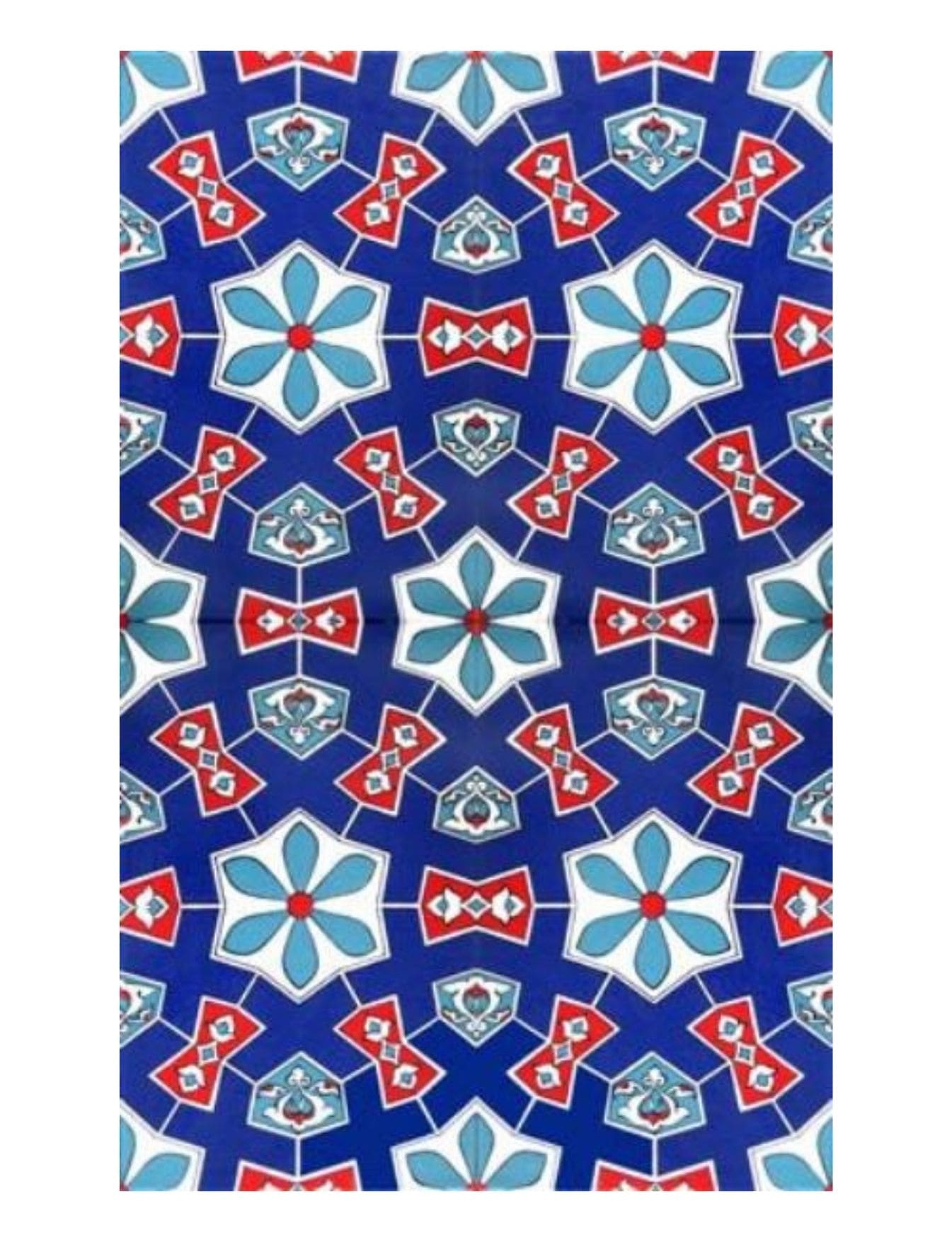 Tarihi Cami Çinileri 25x40 - 16 - Selçuklu Türkmen Yıldızı Cami Duvar Çini Modelleri