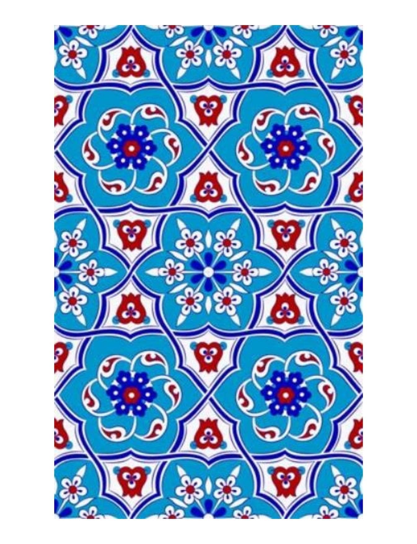Tarihi Cami Çinileri 25x40 - 04 - Cami Çini Mermer Modelleri