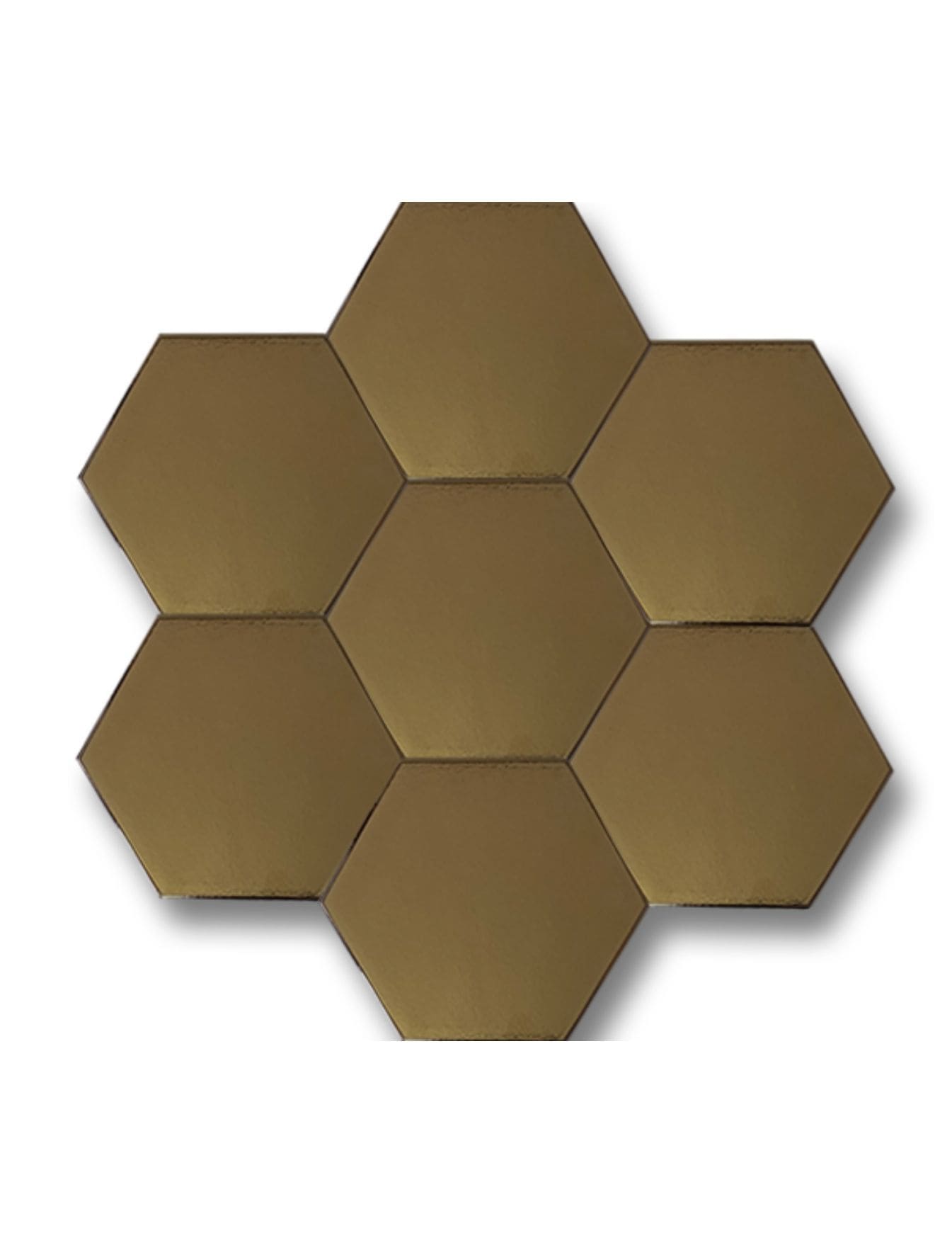 Altıgen Çini Seramik Karo - 09 - Gold Seramik Altıgen Porselen