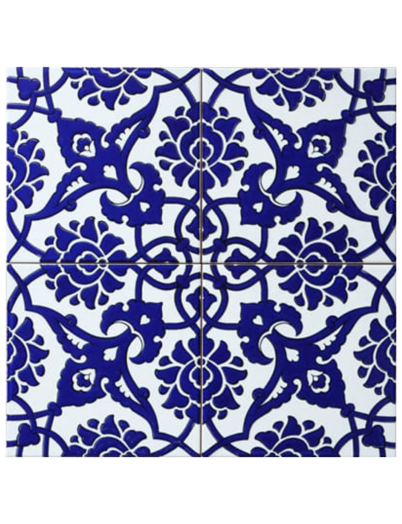 Çini Seramik Modelleri 20x20 - 10 - Yeşil Turbe Geometri İznik Çinisi