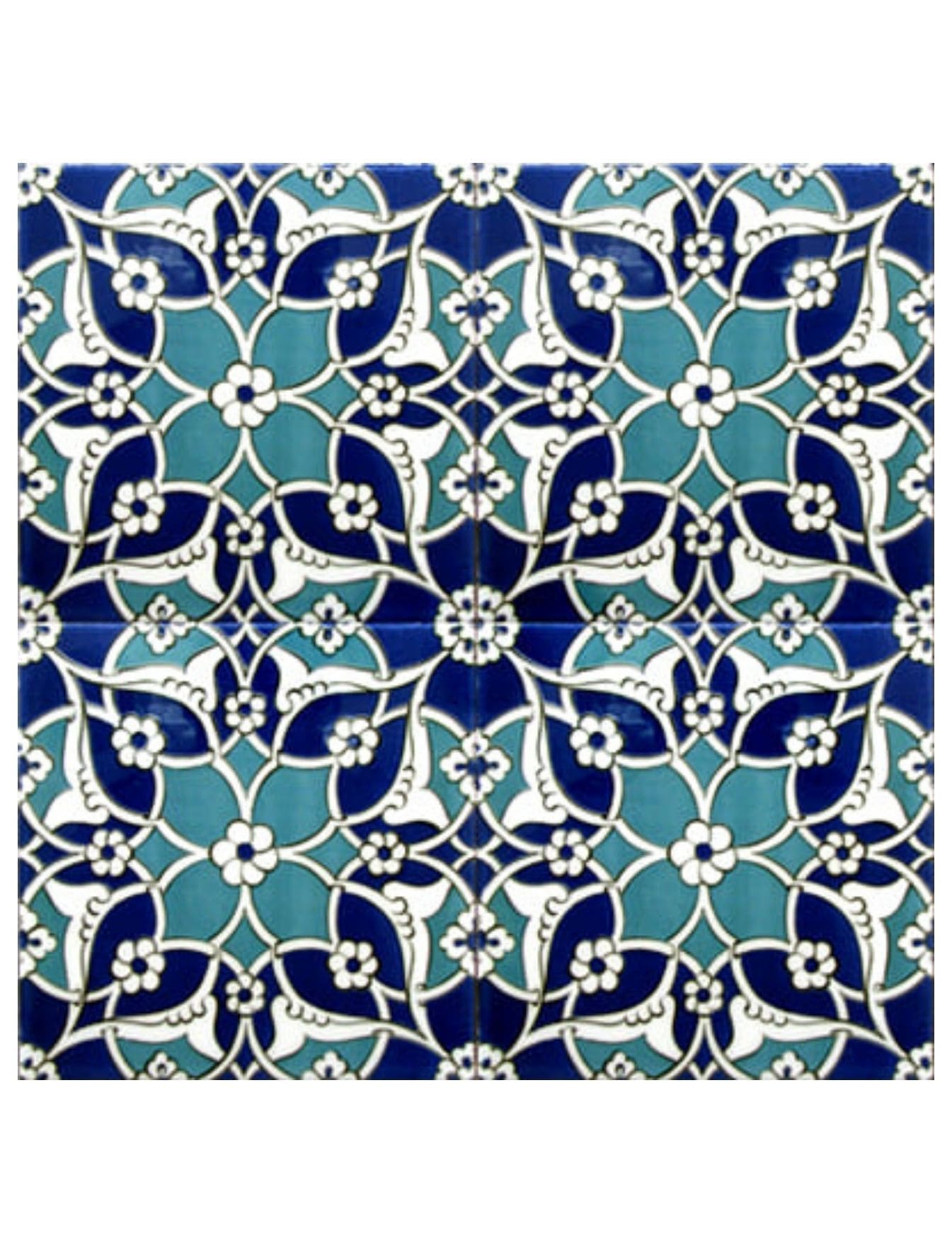 Çini Seramik Modelleri 20x20 - 12 - Kütahya Çini Selçuklu Desenli