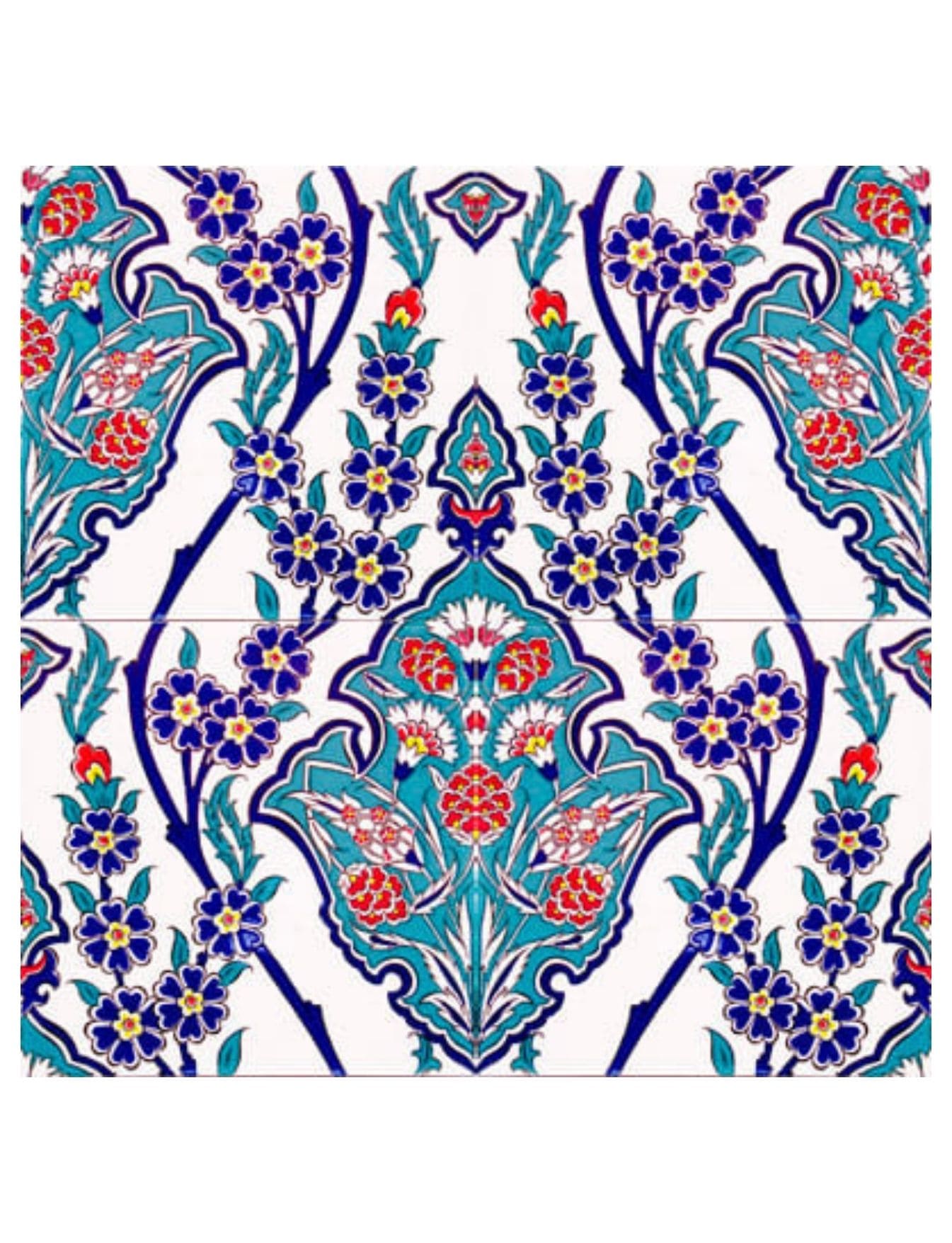 Çini Seramik Modelleri 20x20 - 45 - Cami Dış Cephe Kaplama Kütahya Çini Çeşitleri