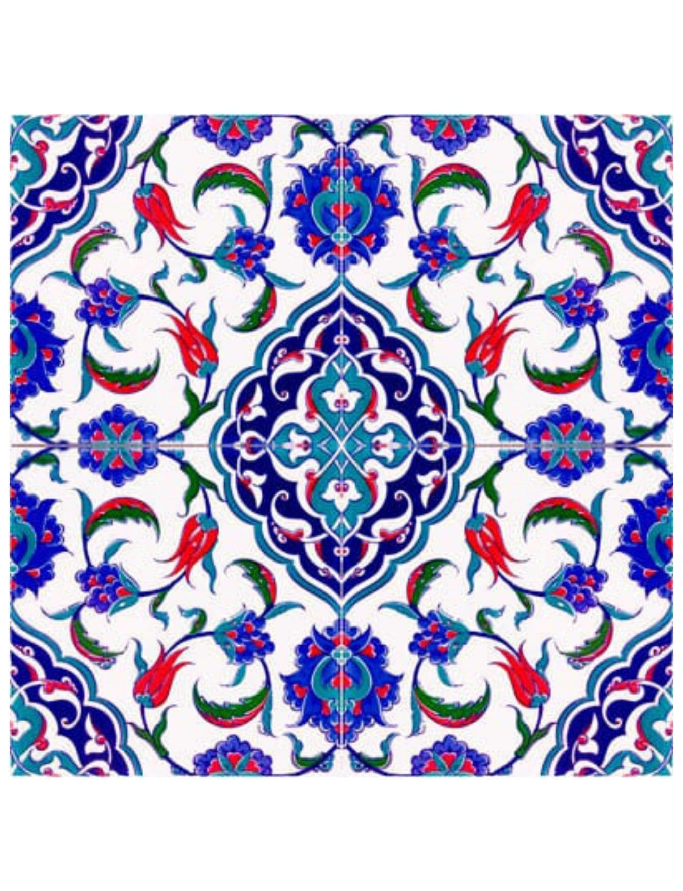 Çini Seramik Modelleri 20x20 - 59 - Kütahya Çini Tasarım Karo Modelleri