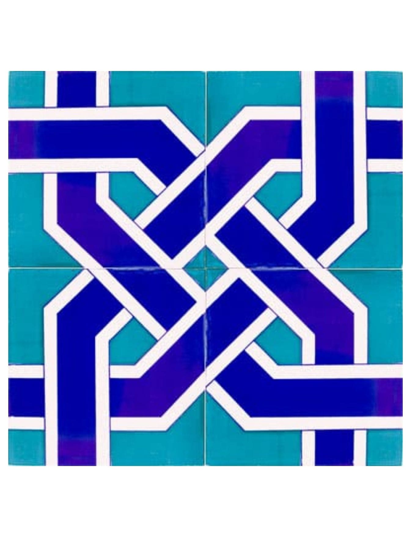 Çini Seramik Modelleri 20x20 - 07 - Cami Seramik Çeşitleri Zinçir Desenli