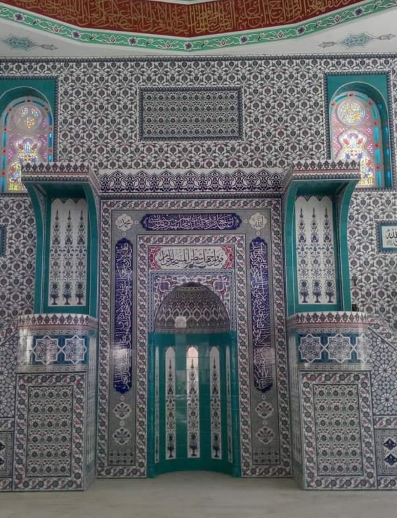 Cami Mihrap Minber Kürsü Müezzinlik - 10 - Cami Mihrap Minber Kürsü Çini Rumi Desenli