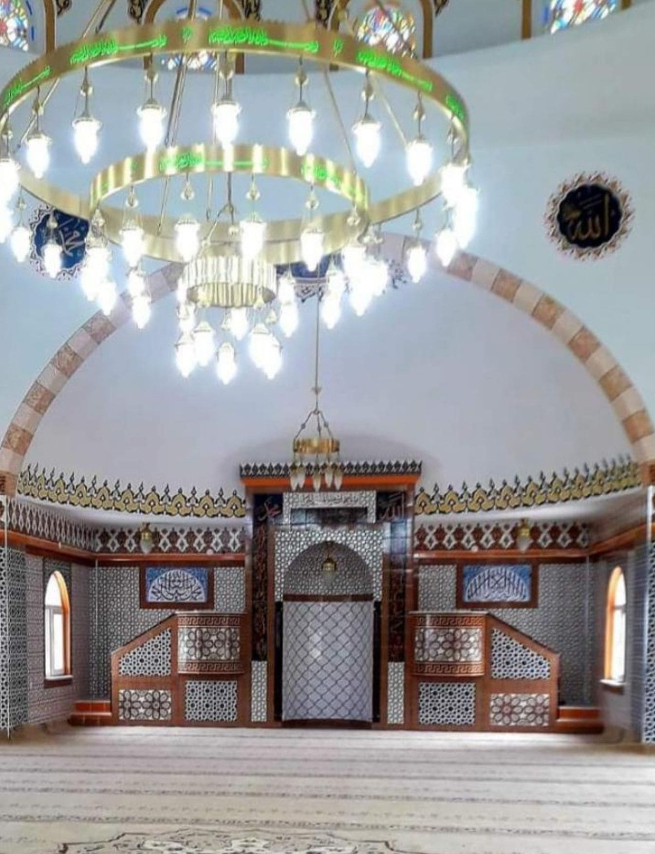 Cami Mihrap Minber Kürsü Müezzinlik - 34 - Cami Minber Mihrap Modelleri Arap Usulü Takım