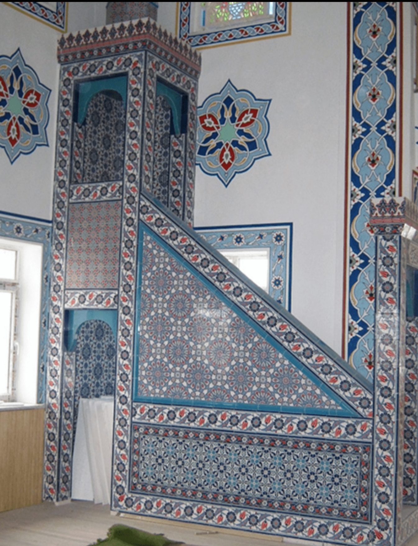 Cami Minber Modelleri - 13 - Cami Minber Fiyatları Osmanlı Çini Desenli