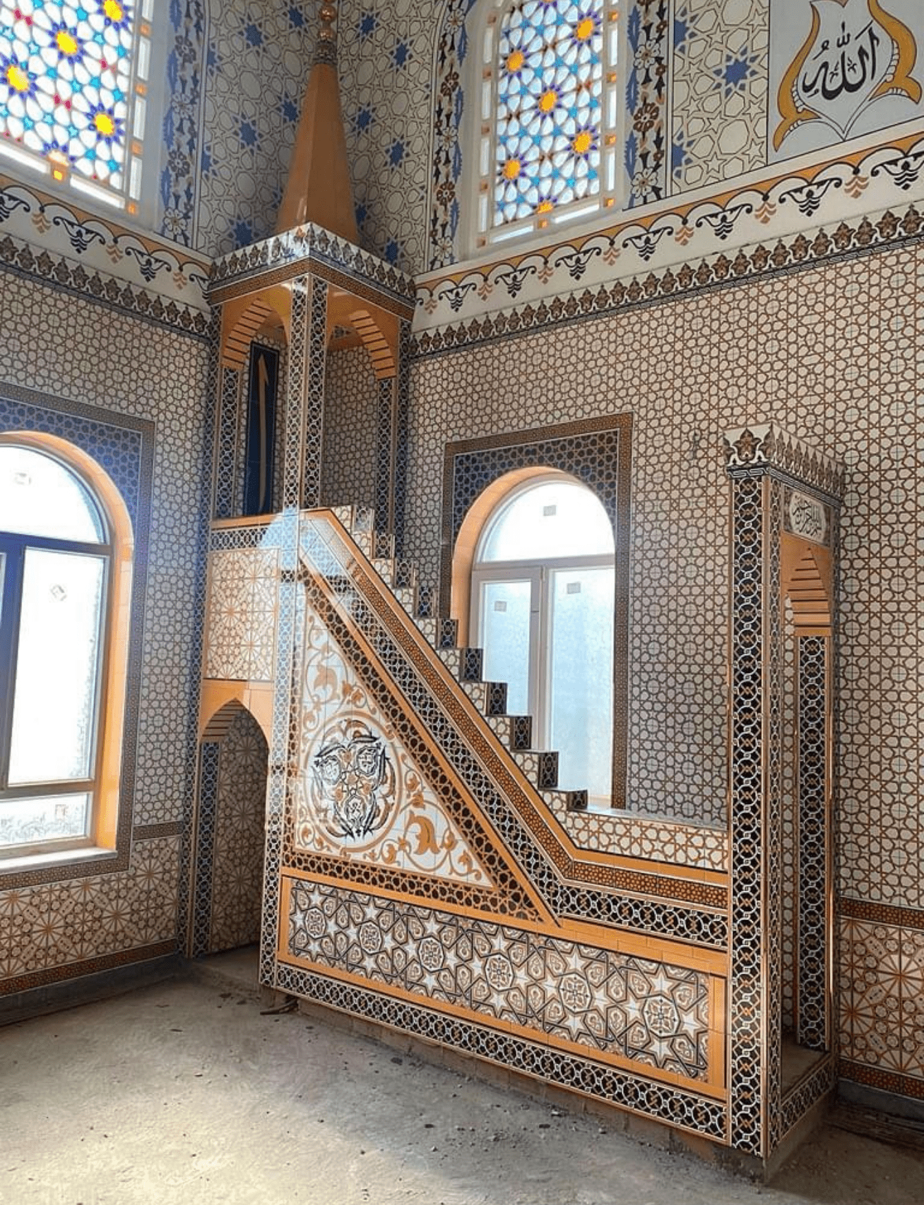 Cami Minber Modelleri - 24 - Çinili Cami Minber Modelleri Desenleri