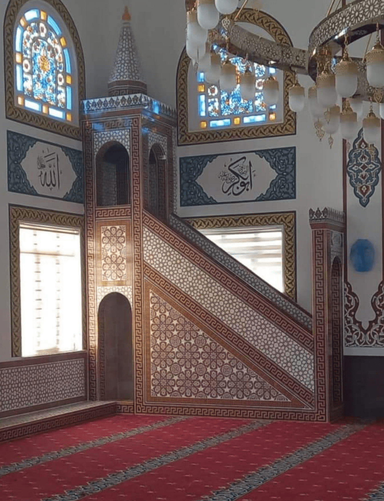 Cami Minber Modelleri- 04 - Cami Minber Ahşap Desenli