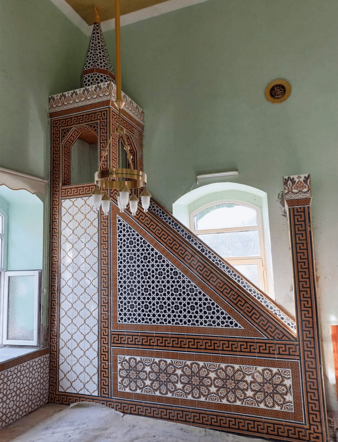 Cami Minber Modelleri - 52 - İslami Çini Desenli Cami Hutbe Fiyatları