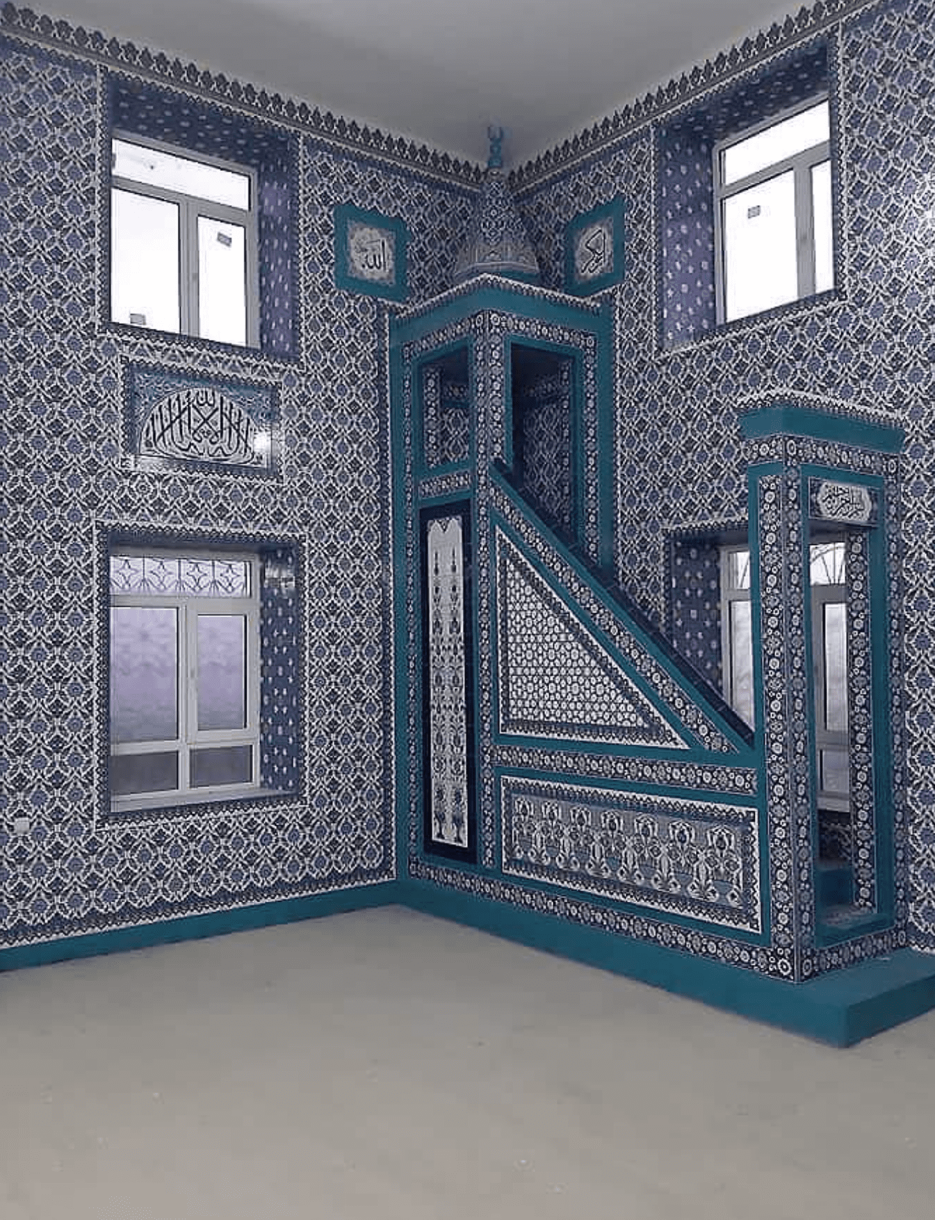 Cami Minber Modelleri - 60 - Rumi Çini Desenli Cami Minber Fiyatları Modelleri