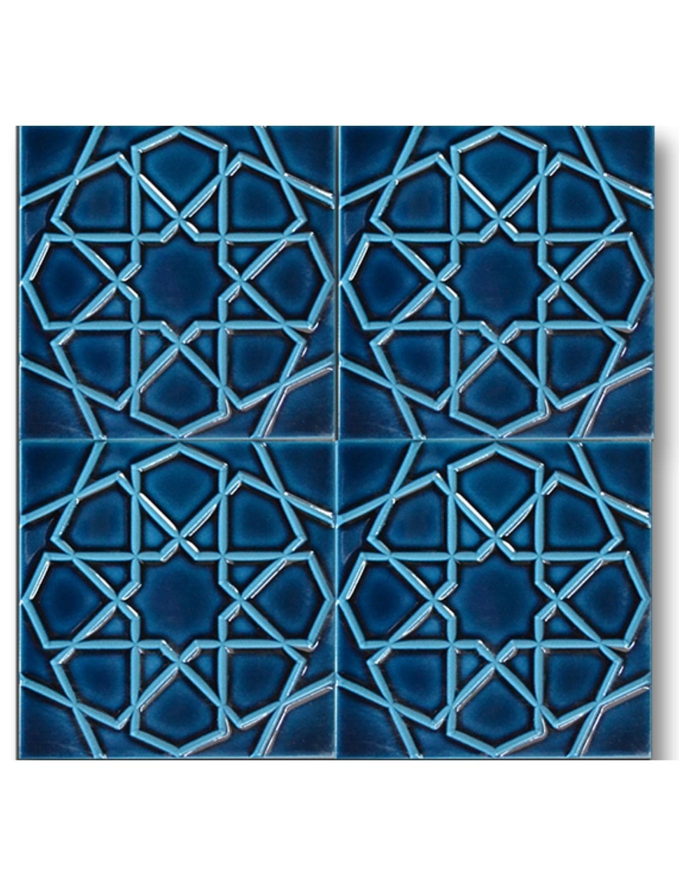 Hamam Çini Seramik Modelleri 20x20 - 02 - Petrol Mavisi Hamam Seramik Modelleri 20x20